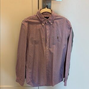 Polo by Ralph Lauren Pink and Blue Dress Shirt Classic Design